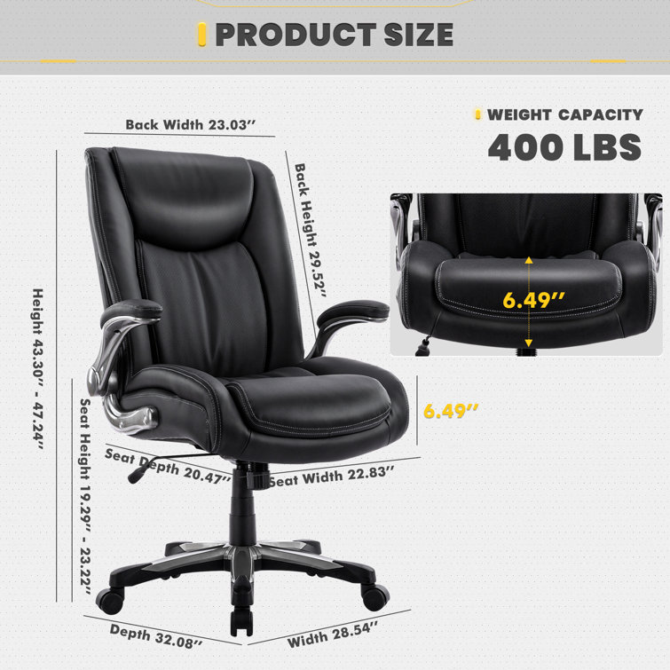 Latitude Run David James Big and Tall 400LBS Ergonomic Executive